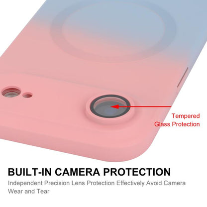 For iPhone Air ENKAY Hat-Prince MagSafe Rainbow Gradient Silicone Phone Case with Lens Film(Pink Rose) - iPhone Air Cases by ENKAY | Online Shopping UK | buy2fix