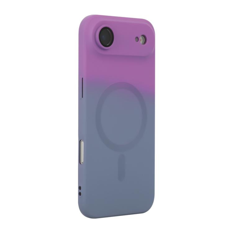 For iPhone Air ENKAY Hat-Prince MagSafe Rainbow Gradient Silicone Phone Case with Lens Film(Purple Blue) - iPhone Air Cases by ENKAY | Online Shopping UK | buy2fix
