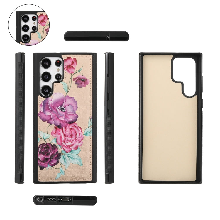 For Samsung Galaxy S22 5G Flower Multi-functional Crossbody Zipper Wallet Leather Phone Case(Yellow) - Galaxy S22 5G Cases by buy2fix | Online Shopping UK | buy2fix