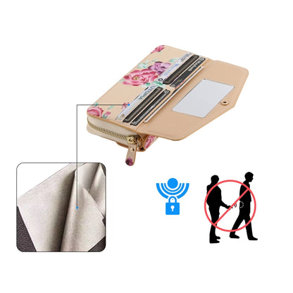 For Samsung Galaxy S24+ 5G Flower Multi-functional Crossbody Zipper Wallet Leather Phone Case(Yellow) - Galaxy S24+ 5G Cases by buy2fix | Online Shopping UK | buy2fix