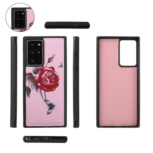 For Samsung Galaxy Note20 Flower Multi-functional Crossbody Zipper Wallet Leather Phone Case(Pink) - Galaxy Note20 Cases by buy2fix | Online Shopping UK | buy2fix