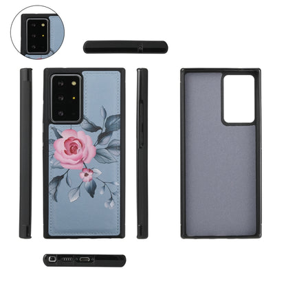 For Samsung Galaxy Note20 Flower Multi-functional Crossbody Zipper Wallet Leather Phone Case(Blue) - Galaxy Note20 Cases by buy2fix | Online Shopping UK | buy2fix
