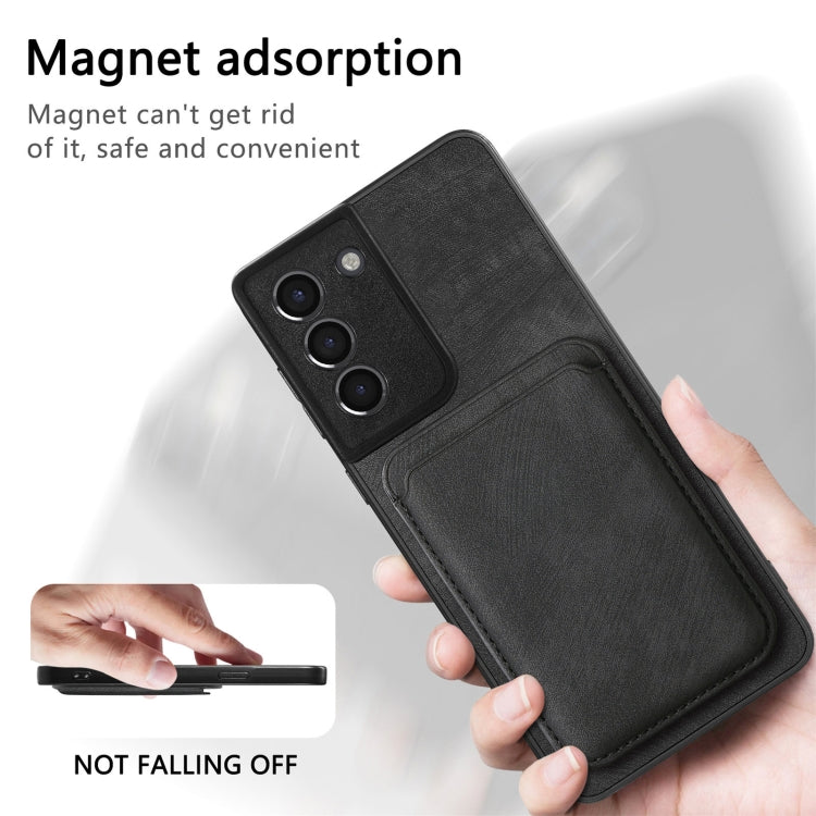 For Samsung Galaxy S21+ 5G Retro Leather Card Bag Magnetic Phone Case(Black) - Galaxy S21+ 5G Cases by buy2fix | Online Shopping UK | buy2fix