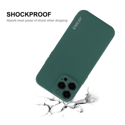 For iPhone 15 Pro Max ENKAY Liquid Silicone Soft Shockproof Phone Case(Black) - iPhone 15 Pro Max Cases by ENKAY | Online Shopping UK | buy2fix