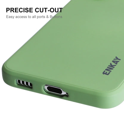 For Samsung Galaxy S24+ 5G ENKAY Liquid Silicone Soft Shockproof Phone Case(Light Green) - Galaxy S24+ 5G Cases by ENKAY | Online Shopping UK | buy2fix