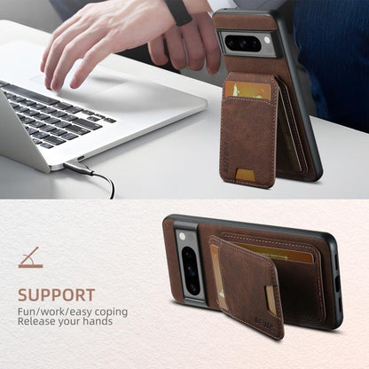 For Google Pixel 10 Pro XL Suteni H02 Litchi Leather Card Wallet Stand Back Phone Case(Brown) - Google Cases by Suteni | Online Shopping UK | buy2fix