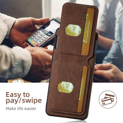 For Google Pixel 10 Suteni H02 Litchi Leather Card Wallet Stand Back Phone Case(Brown) - Google Cases by Suteni | Online Shopping UK | buy2fix