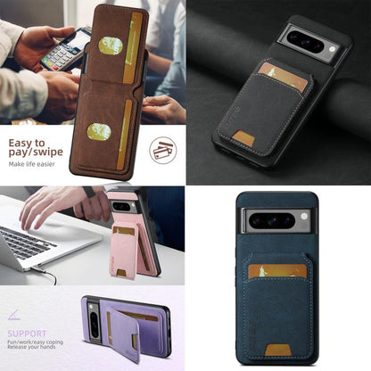 For Google Pixel 10 Pro Suteni H02 Litchi Leather Card Wallet Stand Back Phone Case(Black) - Google Cases by Suteni | Online Shopping UK | buy2fix