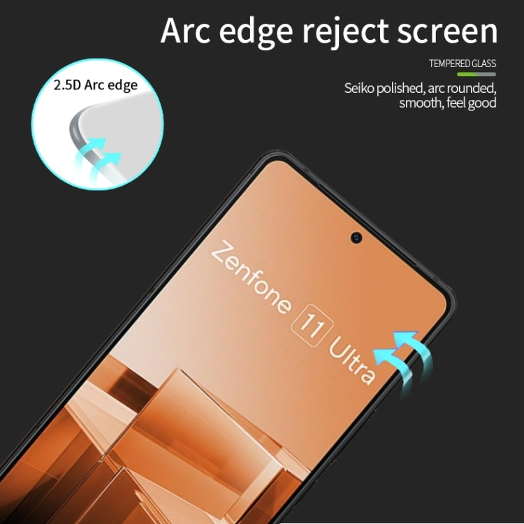 For Asus Zenfone 11 Ultra MOFI 9H 2.5D Full Screen Tempered Glass Film(Black) by MOFI