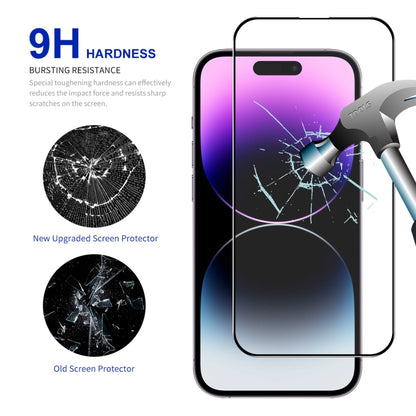 For iPhone 14 Pro ENKAY Easy Install High Alumina Silicon Full Glass Film - iPhone 14 Pro Tempered Glass by ENKAY | Online Shopping UK | buy2fix