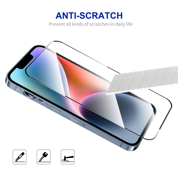 For iPhone 14 / 16e / 13 / 13 Pro ENKAY Easy Install High Alumina Silicon Full Glass Film - iPhone 14 Tempered Glass by ENKAY | Online Shopping UK | buy2fix