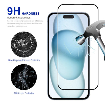 For iPhone 15 Plus / 16 Plus ENKAY Easy Install High Alumina Silicon Full Glass Film - iPhone 15 Plus Tempered Glass by ENKAY | Online Shopping UK | buy2fix