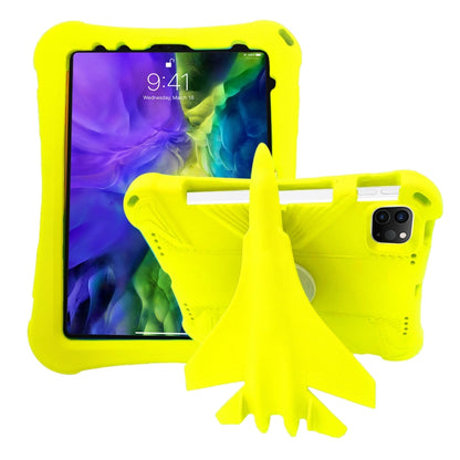 For iPad Pro 11 2020 / 2021 / 2022 360 Rotation Aircraft Holder EVA Shockproof Tablet Case(Yellow) - iPad Pro 11 (2022/2021) Cases by buy2fix | Online Shopping UK | buy2fix