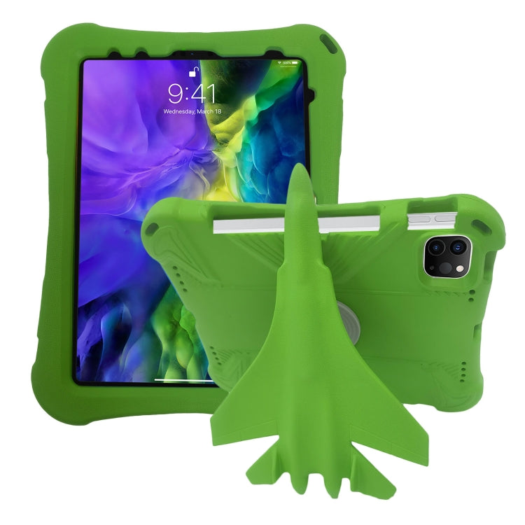 For iPad Pro 11 2020 / 2021 / 2022 360 Rotation Aircraft Holder EVA Shockproof Tablet Case(Green) - iPad Pro 11 (2022/2021) Cases by buy2fix | Online Shopping UK | buy2fix