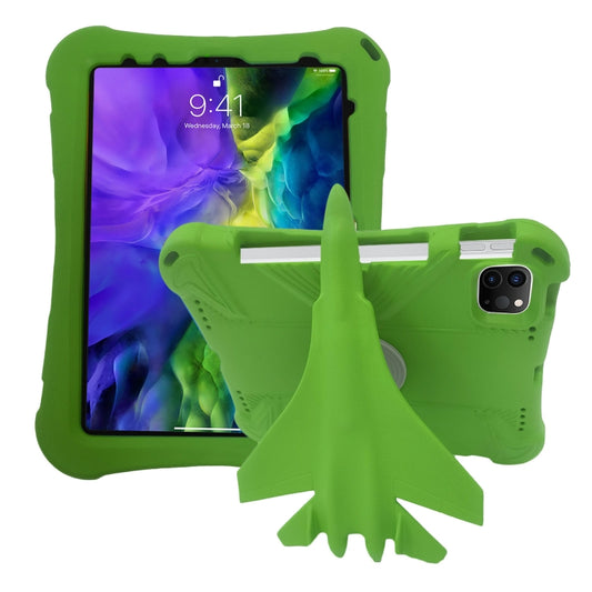 For iPad Pro 11 2020 / 2021 / 2022 360 Rotation Aircraft Holder EVA Shockproof Tablet Case(Green) - iPad Pro 11 (2022/2021) Cases by buy2fix | Online Shopping UK | buy2fix