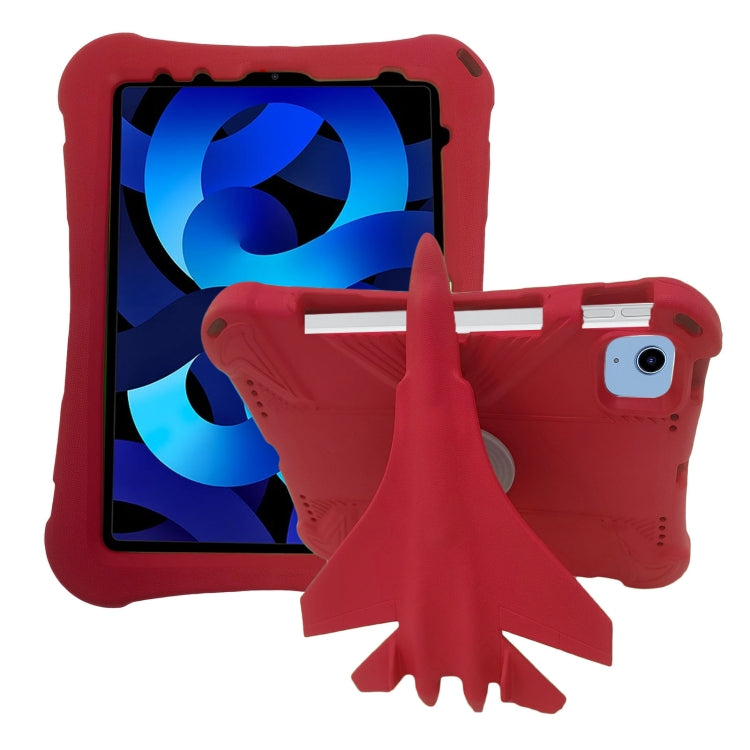 For iPad Air 2022 / 2020 10.9 360 Rotation Aircraft Holder EVA Shockproof Tablet Case(Red) - iPad Air (2022) / (2020) 10.9 Cases by buy2fix | Online Shopping UK | buy2fix