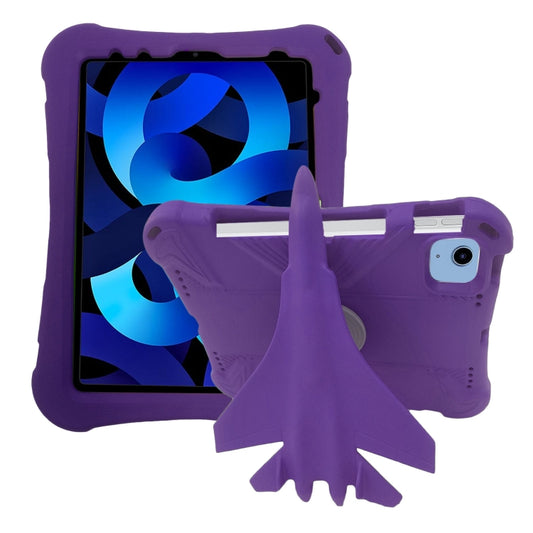 For iPad Air 2022 / 2020 10.9 360 Rotation Aircraft Holder EVA Shockproof Tablet Case(Purple) - iPad Air (2022) / (2020) 10.9 Cases by buy2fix | Online Shopping UK | buy2fix