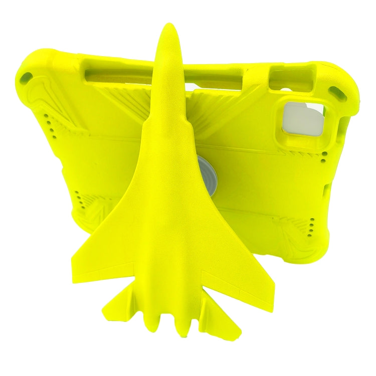For iPad Air 2022 / 2020 10.9 360 Rotation Aircraft Holder EVA Shockproof Tablet Case(Yellow) - iPad Air (2022) / (2020) 10.9 Cases by buy2fix | Online Shopping UK | buy2fix