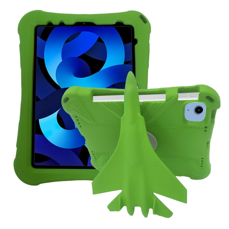 For iPad Air 2022 / 2020 10.9 360 Rotation Aircraft Holder EVA Shockproof Tablet Case(Green) - iPad Air (2022) / (2020) 10.9 Cases by buy2fix | Online Shopping UK | buy2fix