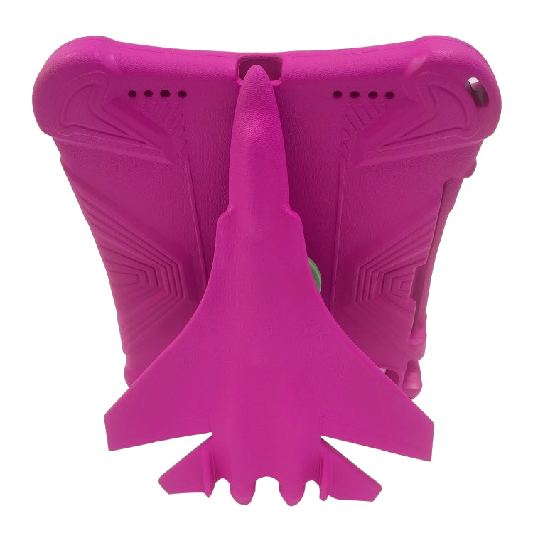 For iPad Air 11 2025 / 2024 360 Rotation Aircraft Holder EVA Shockproof Tablet Case(RoseRed) by buy2fix