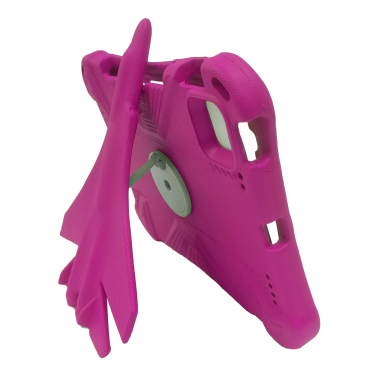 For iPad Air 11 2025 / 2024 360 Rotation Aircraft Holder EVA Shockproof Tablet Case(RoseRed) by buy2fix