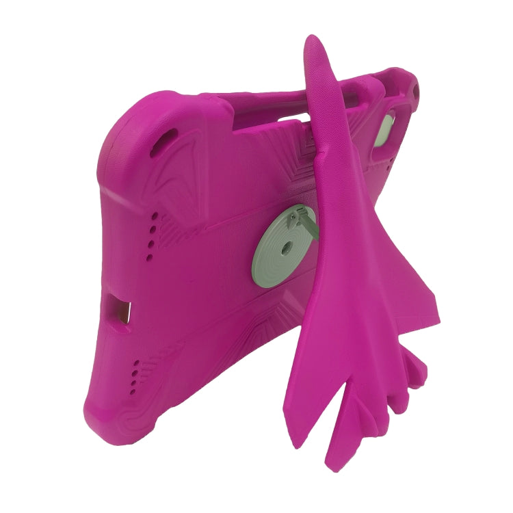For iPad Air 11 2025 / 2024 360 Rotation Aircraft Holder EVA Shockproof Tablet Case(RoseRed) by buy2fix