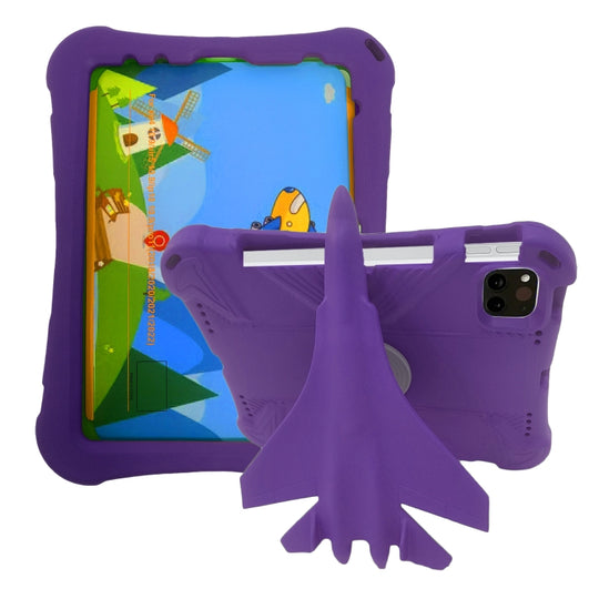For iPad Air 11 2026 / 2025 / 2024 360 Rotation Aircraft Holder EVA Shockproof Tablet Case(Purple)