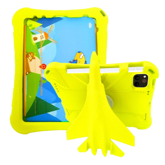 For iPad Air 11 2026 / 2025 / 2024 360 Rotation Aircraft Holder EVA Shockproof Tablet Case(Yellow)