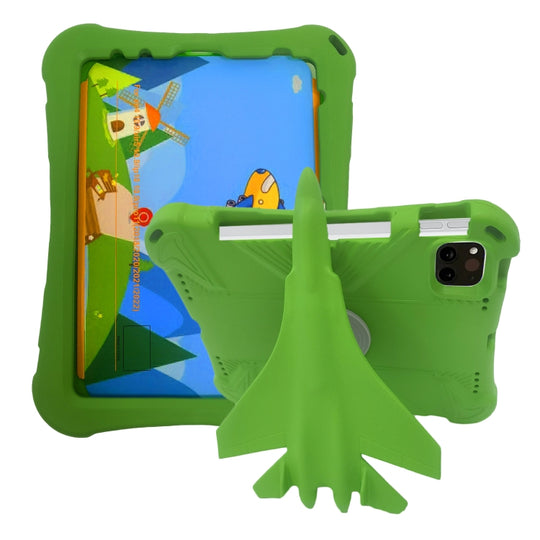For iPad Air 11 2026 / 2025 / 2024 360 Rotation Aircraft Holder EVA Shockproof Tablet Case(Green)