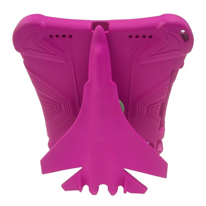 For iPad Pro 11 2025 / 2024 360 Rotation Aircraft Holder EVA Shockproof Tablet Case(RoseRed) by buy2fix