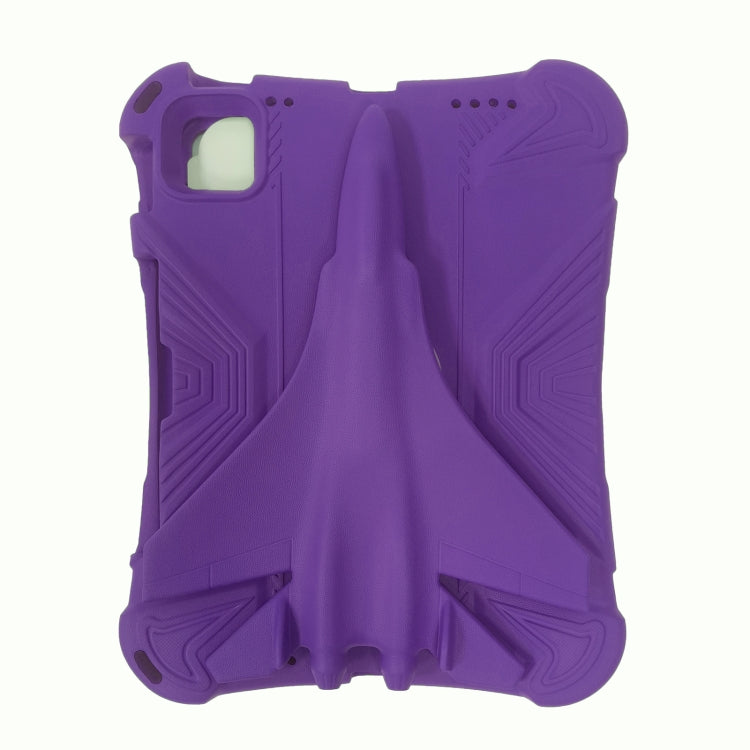 For iPad Pro 11 2025 / 2024 360 Rotation Aircraft Holder EVA Shockproof Tablet Case(Purple) by buy2fix