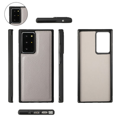 For Samsung Galaxy Note20 Crossbody Multi-functional Zipper Wallet Litchi Leather Phone Case(Grey) - Galaxy Phone Cases by buy2fix | Online Shopping UK | buy2fix