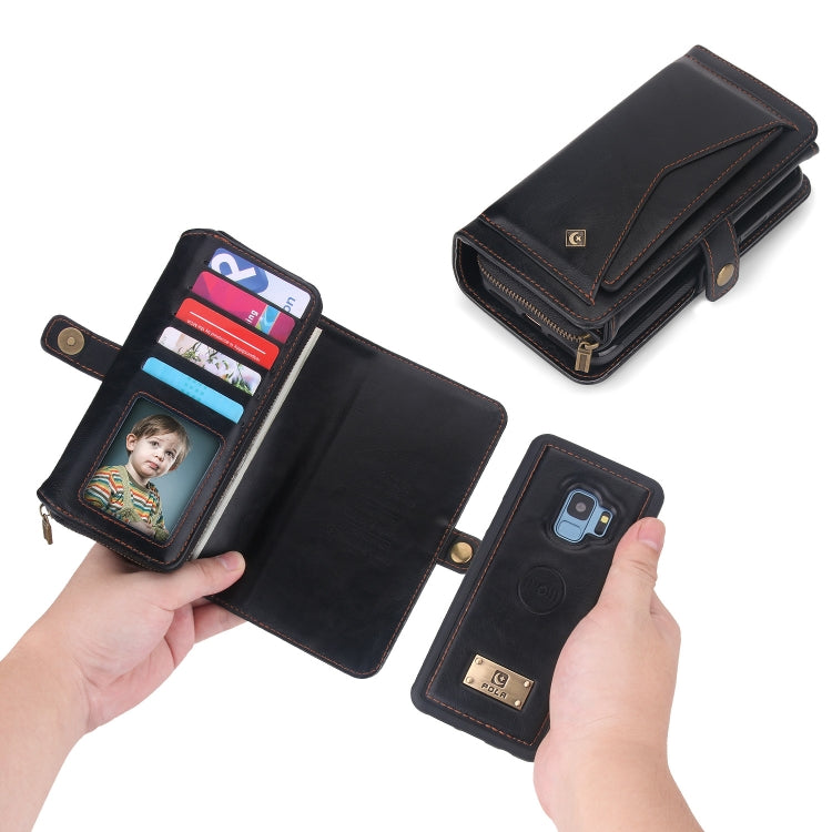 For Samsung Galaxy S9 Multi-functional Zipper Wallet Leather Phone Case(Black) - Galaxy Phone Cases by buy2fix | Online Shopping UK | buy2fix