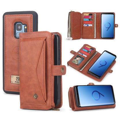 For Samsung Galaxy S9 Multi-functional Zipper Wallet Leather Phone Case(Orange) - Galaxy Phone Cases by buy2fix | Online Shopping UK | buy2fix