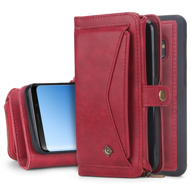 For Samsung Galaxy S9+ Multi-functional Zipper Wallet Leather Phone Case(Red) - Galaxy Phone Cases by buy2fix | Online Shopping UK | buy2fix