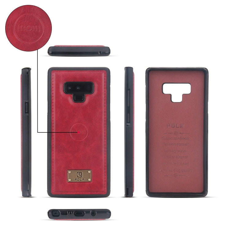 For Samsung Galaxy Note9 Multi-functional Zipper Wallet Leather Phone Case(Red) - Galaxy Phone Cases by buy2fix | Online Shopping UK | buy2fix