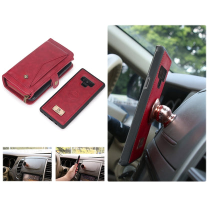 For Samsung Galaxy Note9 Multi-functional Zipper Wallet Leather Phone Case(Red) - Galaxy Phone Cases by buy2fix | Online Shopping UK | buy2fix