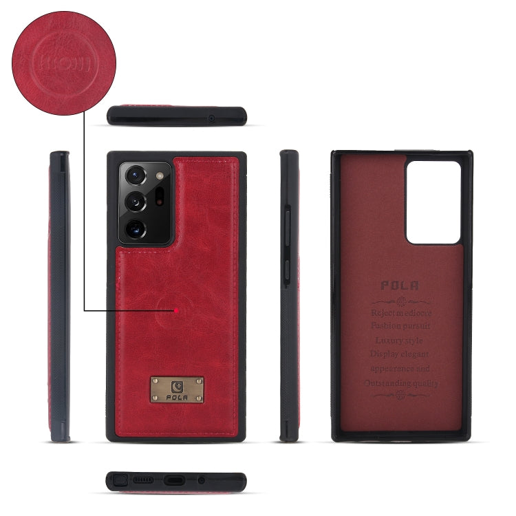 For Samsung Galaxy Note20 Ultra Multi-functional Zipper Wallet Leather Phone Case(Red) - Galaxy Phone Cases by buy2fix | Online Shopping UK | buy2fix