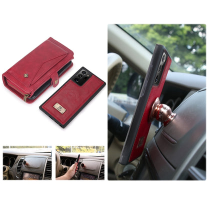 For Samsung Galaxy Note20 Ultra Multi-functional Zipper Wallet Leather Phone Case(Red) - Galaxy Phone Cases by buy2fix | Online Shopping UK | buy2fix