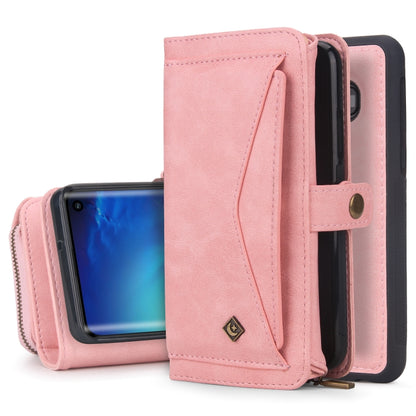 For Samsung Galaxy S10e Multi-functional Zipper Wallet Leather Phone Case(Pink) - Galaxy Phone Cases by buy2fix | Online Shopping UK | buy2fix
