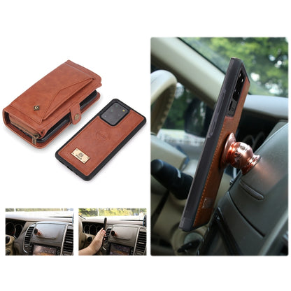 For Samsung  Galaxy S20 Ultra Multi-functional Zipper Wallet Leather Phone Case(Orange) - Galaxy Phone Cases by buy2fix | Online Shopping UK | buy2fix