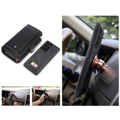 For Samsung Galaxy S21 Ultra 5G Multi-functional Zipper Wallet Leather Phone Case(Black) - Galaxy S21 Ultra 5G Cases by buy2fix | Online Shopping UK | buy2fix