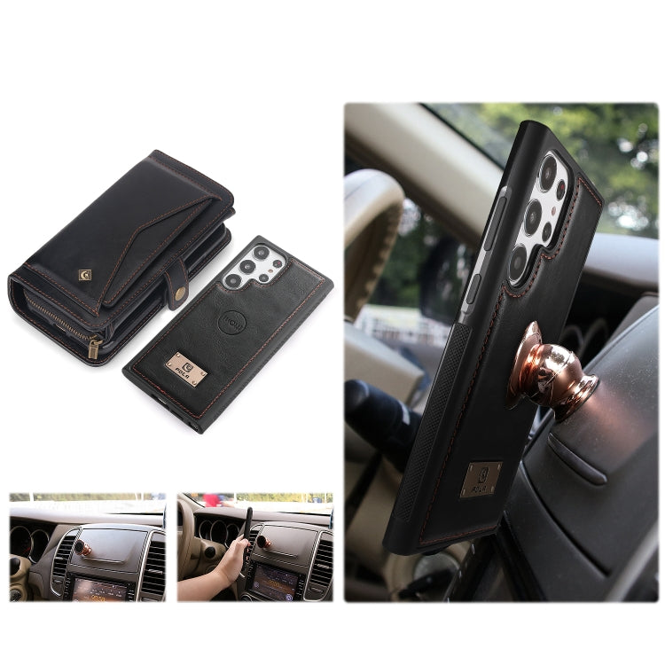 For Samsung Galaxy S23+ 5G Multi-functional Zipper Wallet Leather Phone Case(Black) - Galaxy S23+ 5G Cases by buy2fix | Online Shopping UK | buy2fix