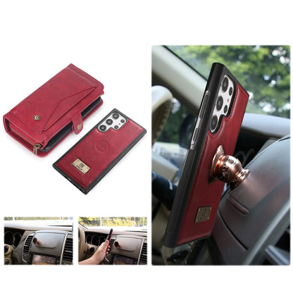 For Samsung Galaxy S23+ 5G Multi-functional Zipper Wallet Leather Phone Case(Red) - Galaxy S23+ 5G Cases by buy2fix | Online Shopping UK | buy2fix