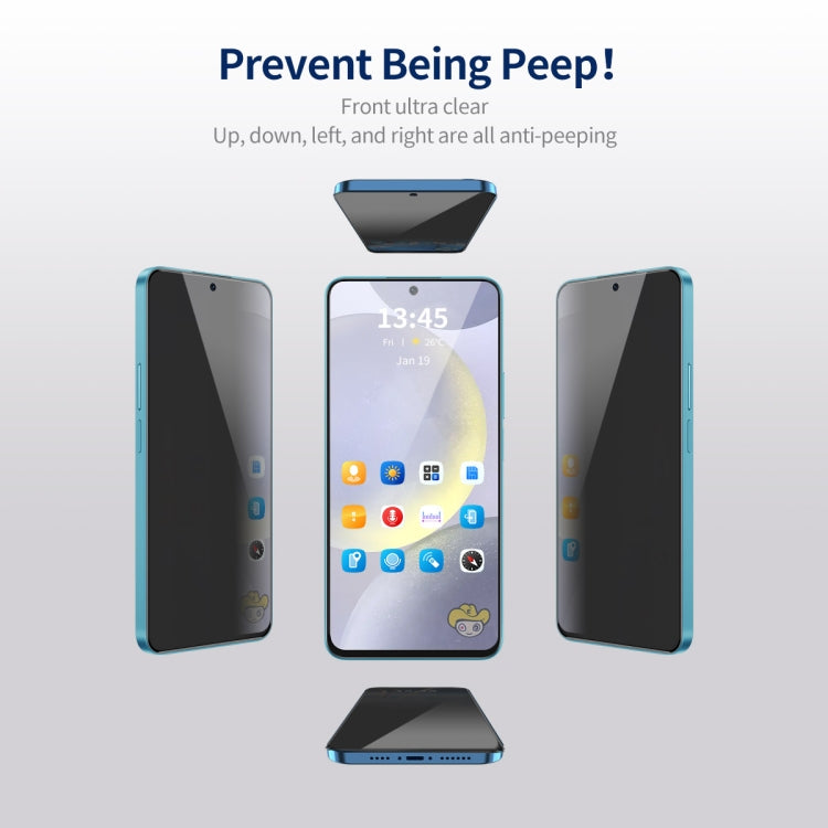 For Samsung Galaxy S24+ 5G 5pcs ENKAY Hat-Prince 360 Degree Anti-peeping Privacy Full Screen Tempered Glass Film - Galaxy S24+ 5G Tempered Glass by ENKAY | Online Shopping UK | buy2fix