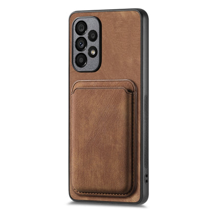 For Samsung Galaxy A35 5G Retro Leather Card Bag Magnetic Phone Case(Brown) by buy2fix