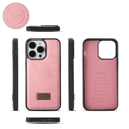 For iPhone 15 Multi-functional Zipper Wallet Leather Phone Case(Pink) - iPhone 15 Cases by buy2fix | Online Shopping UK | buy2fix