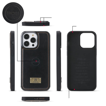 For iPhone 14 Plus Multi-functional Zipper Wallet Leather Phone Case(Black) - iPhone 14 Plus Cases by buy2fix | Online Shopping UK | buy2fix