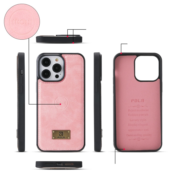 For iPhone 14 Plus Multi-functional Zipper Wallet Leather Phone Case(Pink) - iPhone 14 Plus Cases by buy2fix | Online Shopping UK | buy2fix