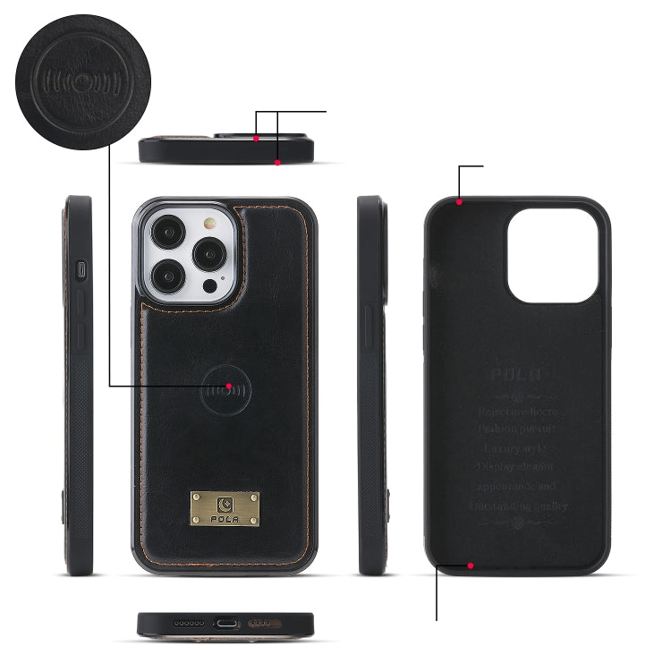 For iPhone 14 Pro Multi-functional Zipper Wallet Leather Phone Case(Black) - iPhone 14 Pro Cases by buy2fix | Online Shopping UK | buy2fix